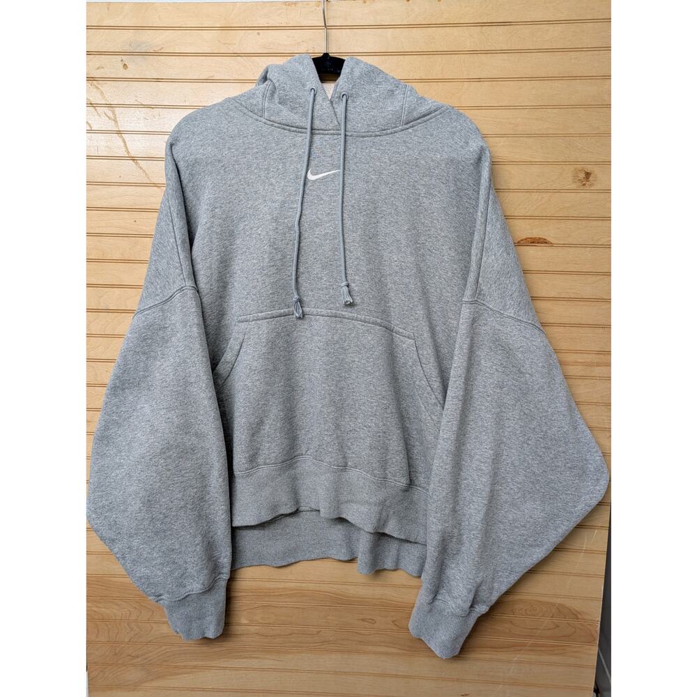 Nike Women's Grey Pullover Hoodie - Classic Swoosh